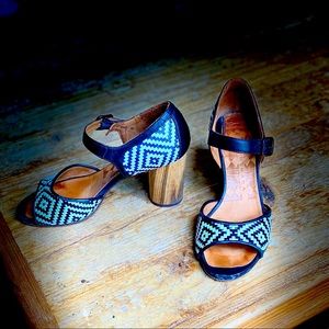 Chie Mihara 3.5” heels with a .5 inch platform